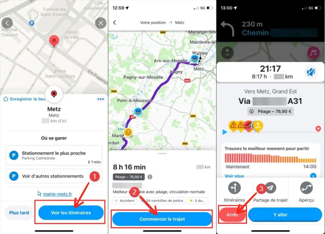 Waze GPS sans internet