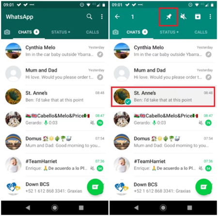 Étapes à Suivre Pour Épingler Un Contact Sur Whatsapp