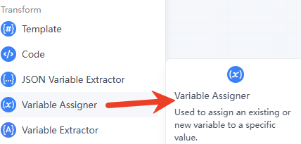 add variable assigner node