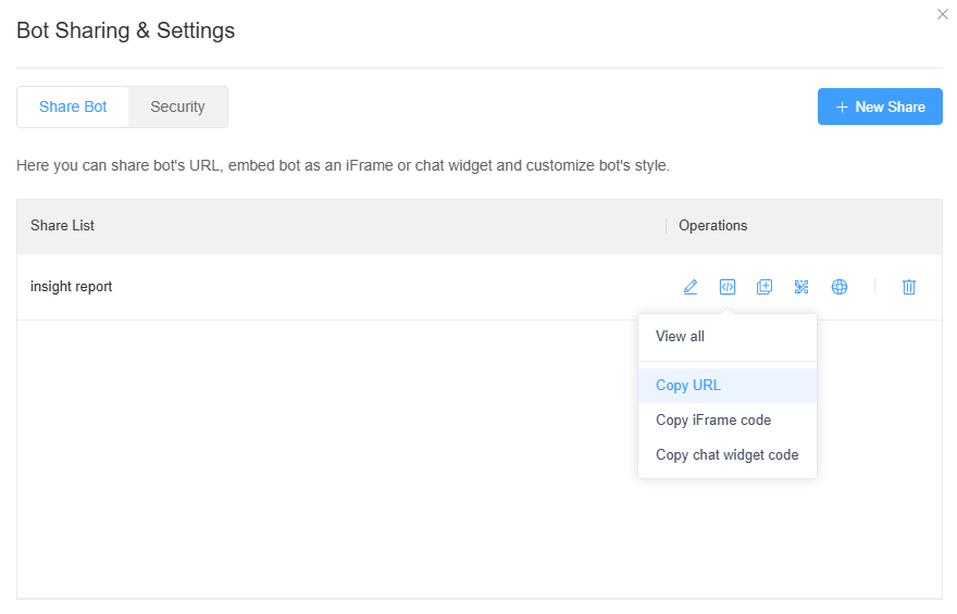 share workflow as a chatbot