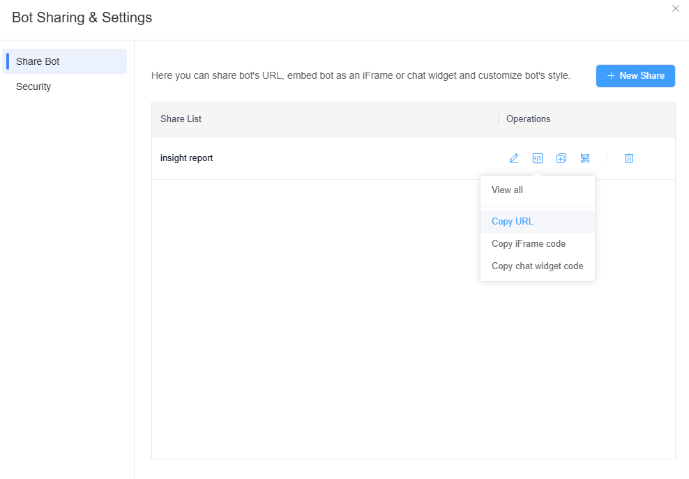 share workflow as a chatbot
