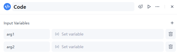 code input variables