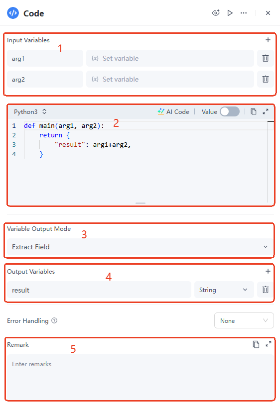 code node