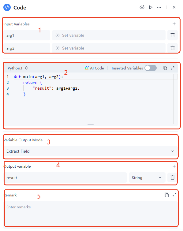 code node
