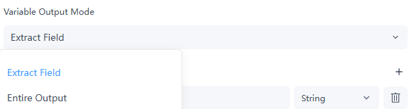 code variable output mode