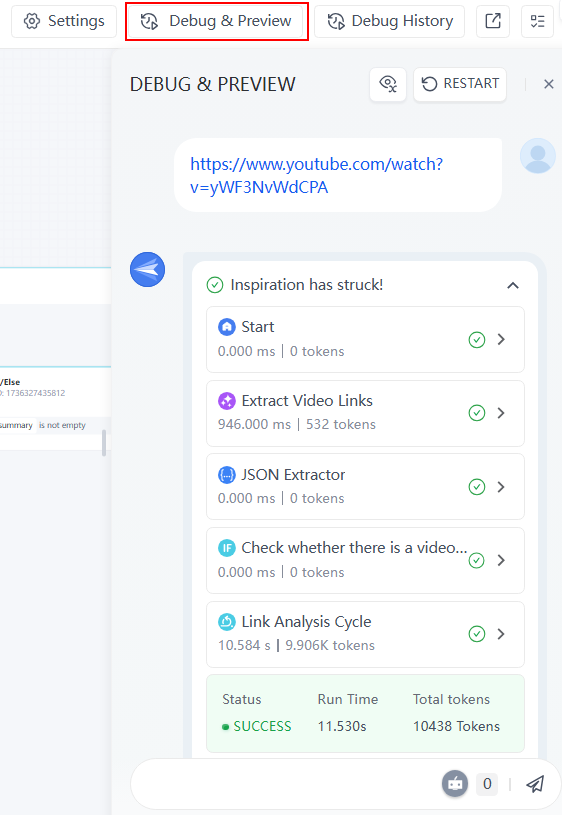 Debug The Workflow