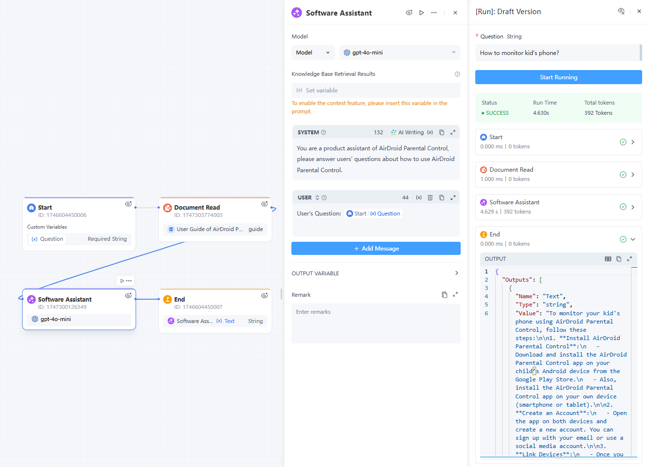 Document reading node case