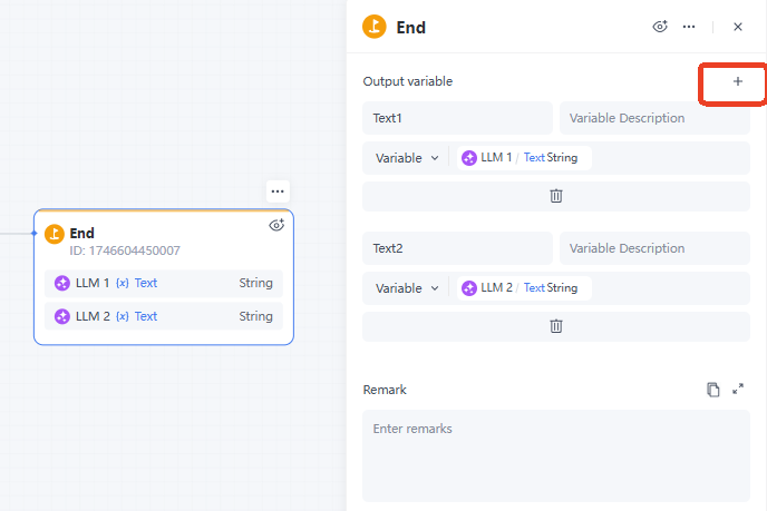 add Output Variables