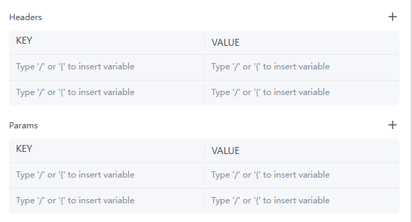 headers params
