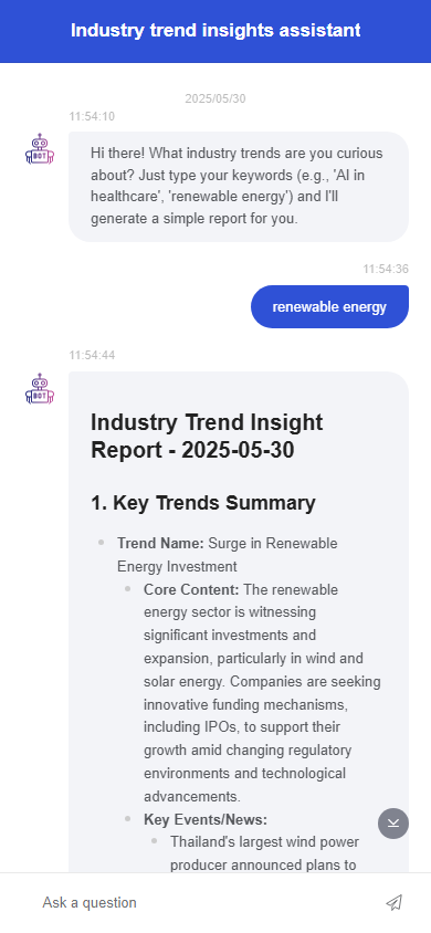 sample industry trend insight agent