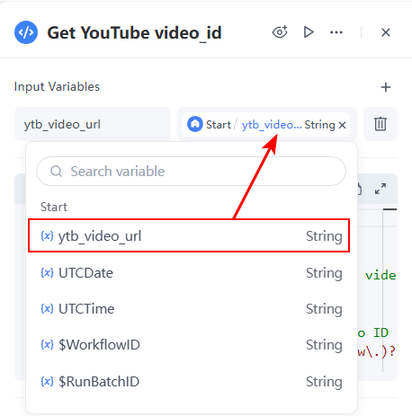 Select a variable