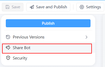 Share the Chatbot