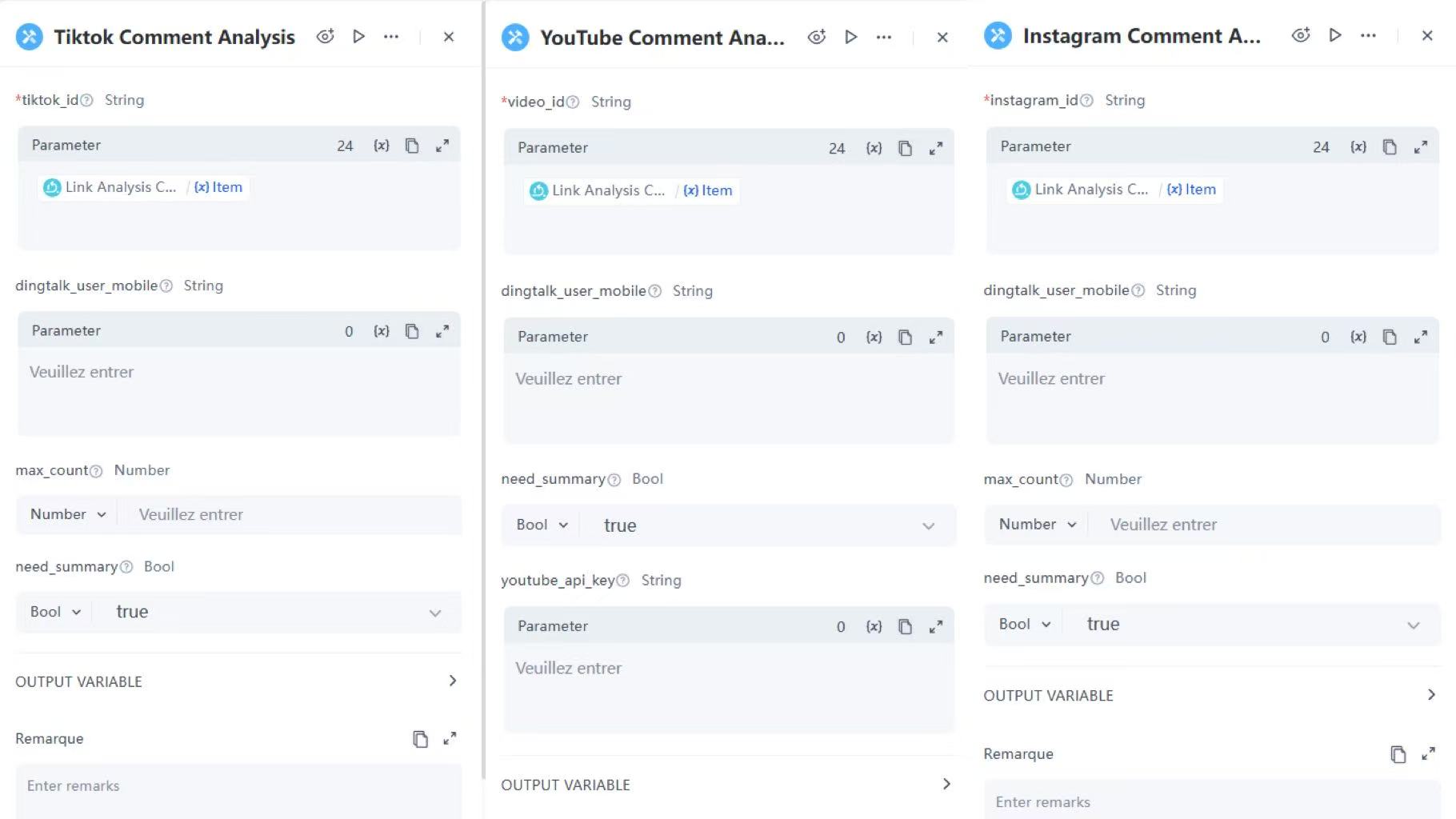Tiktok Comment Analysis Tool Node Example Configuration