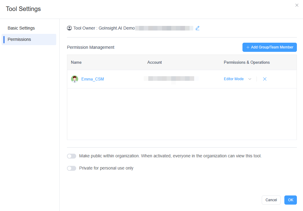 tools permission management