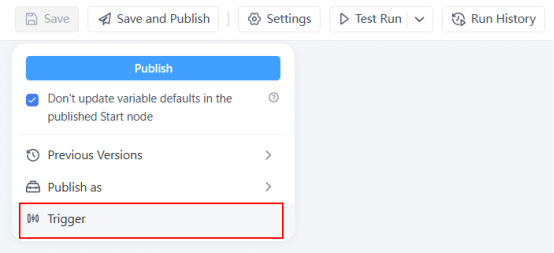 Triggering a Service Workflow