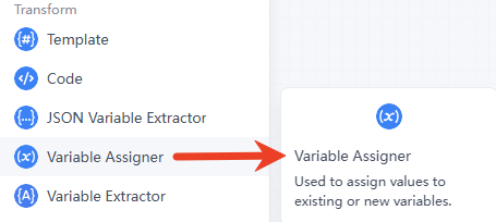 add variable assigner node
