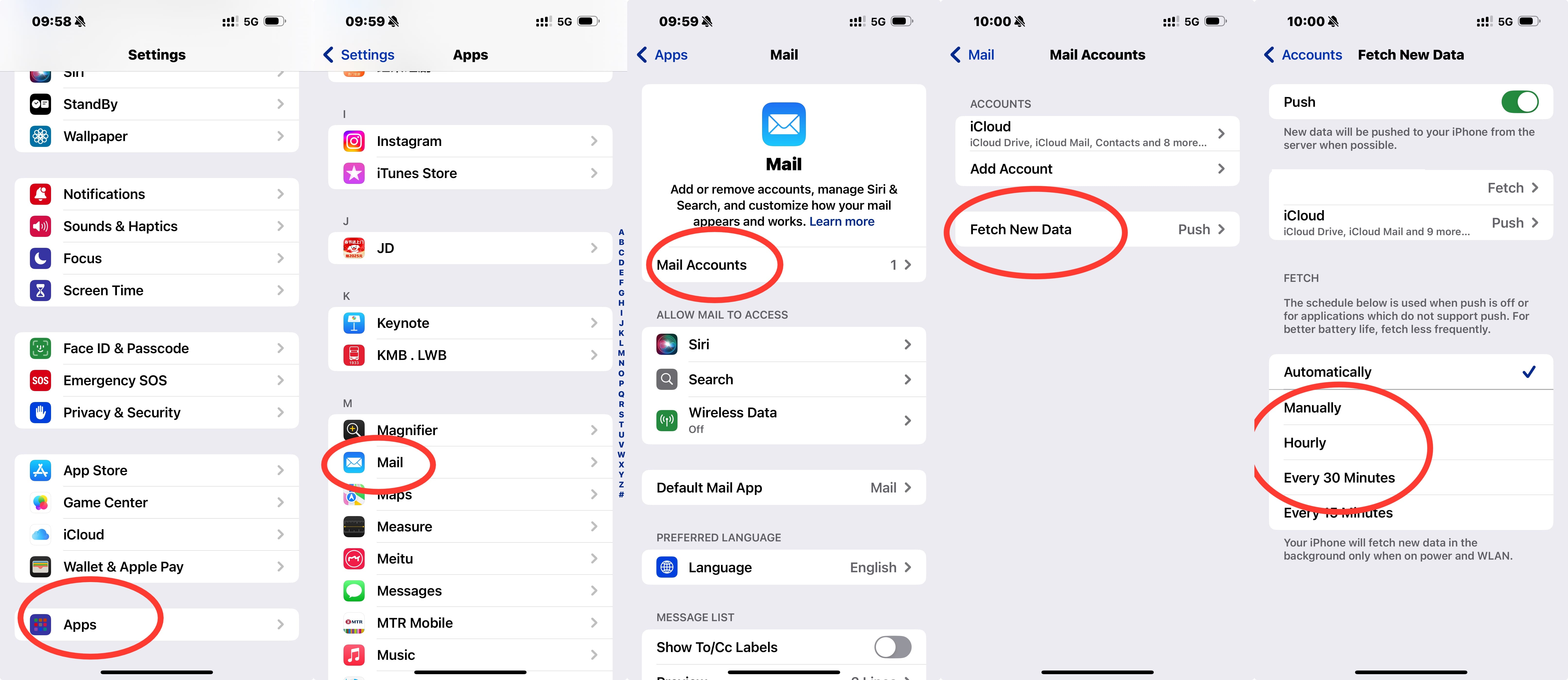 Manage iPhoen Email Notifications