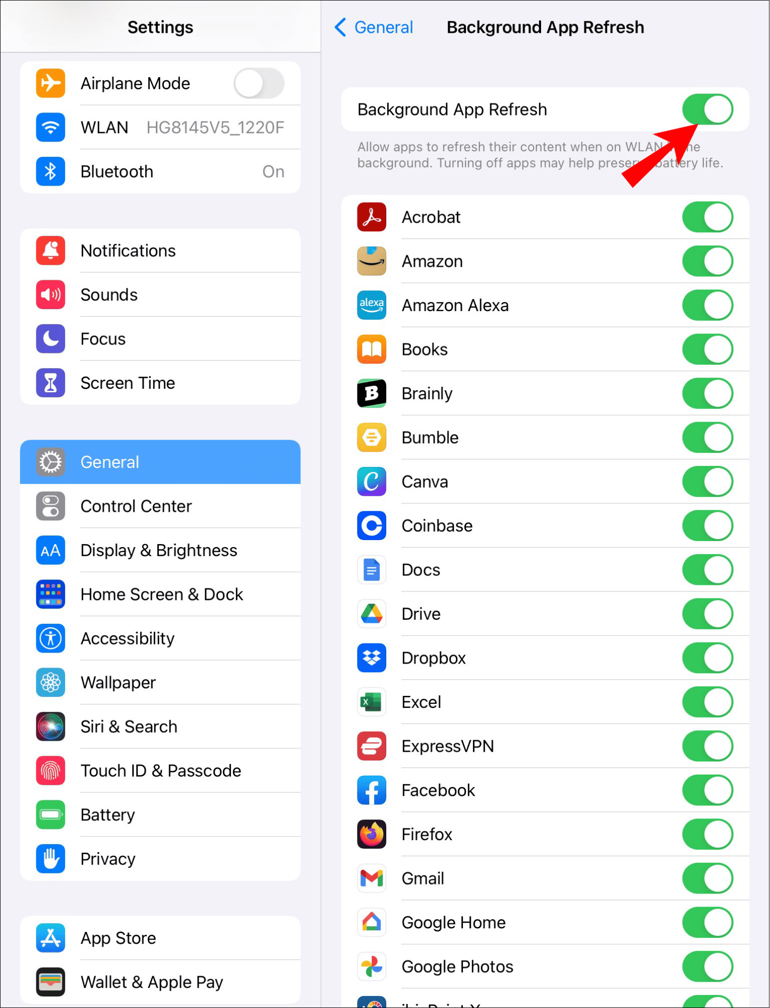 Turn Off Background App Refresh