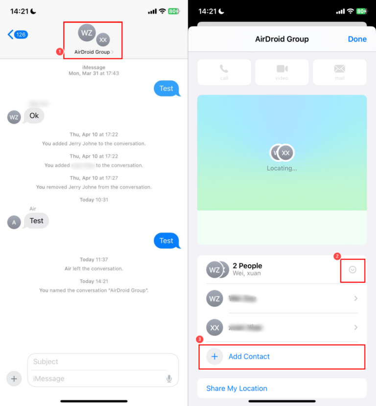 add people to iPhone group