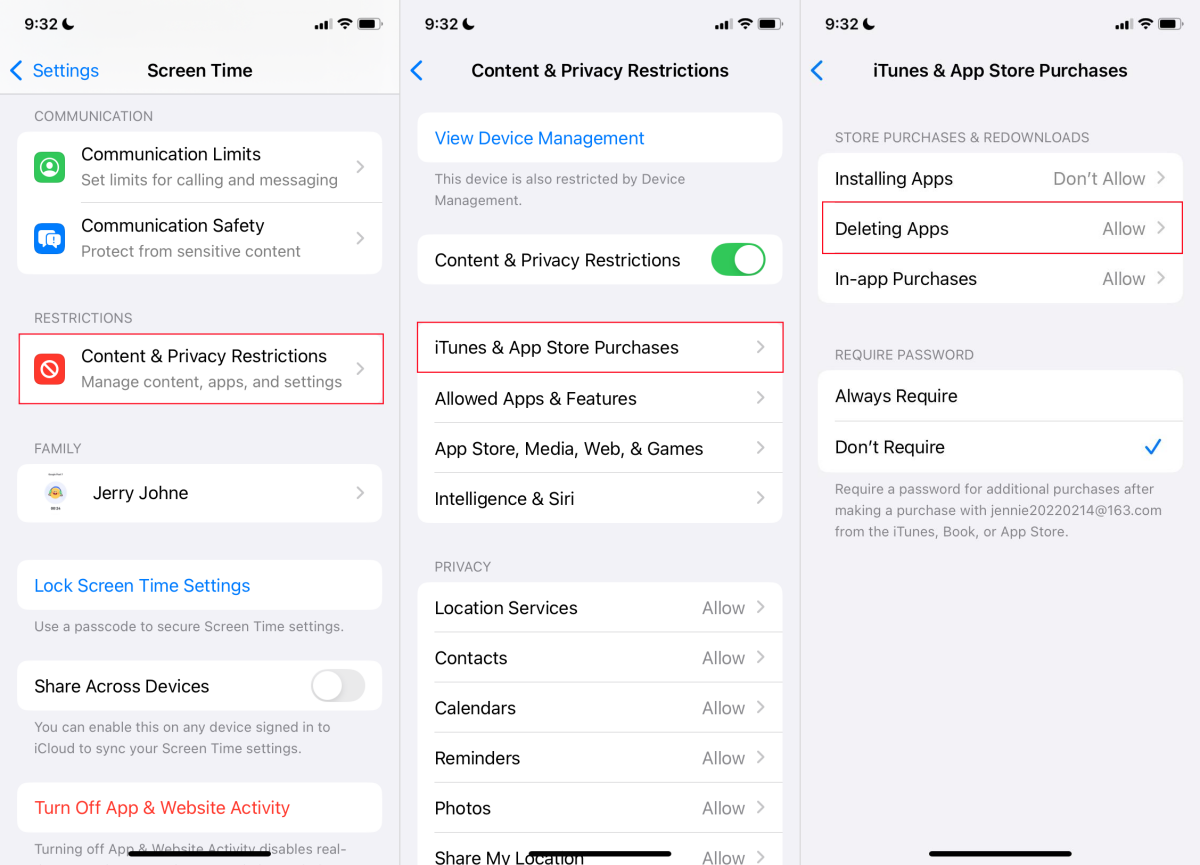 allow deleting apps iphone