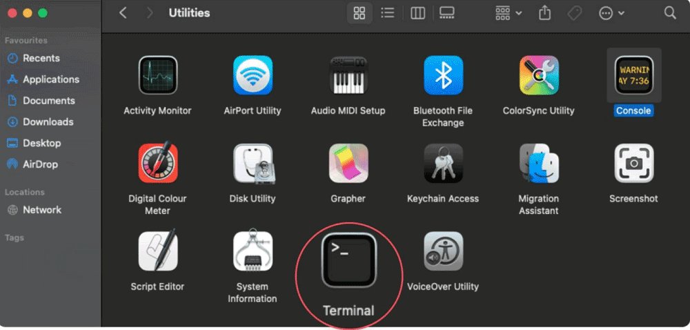 click Terminal icon