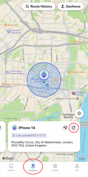 locate iPhone with AirDroid