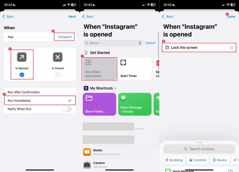 lock Instagram on iPhone with Shortcuts