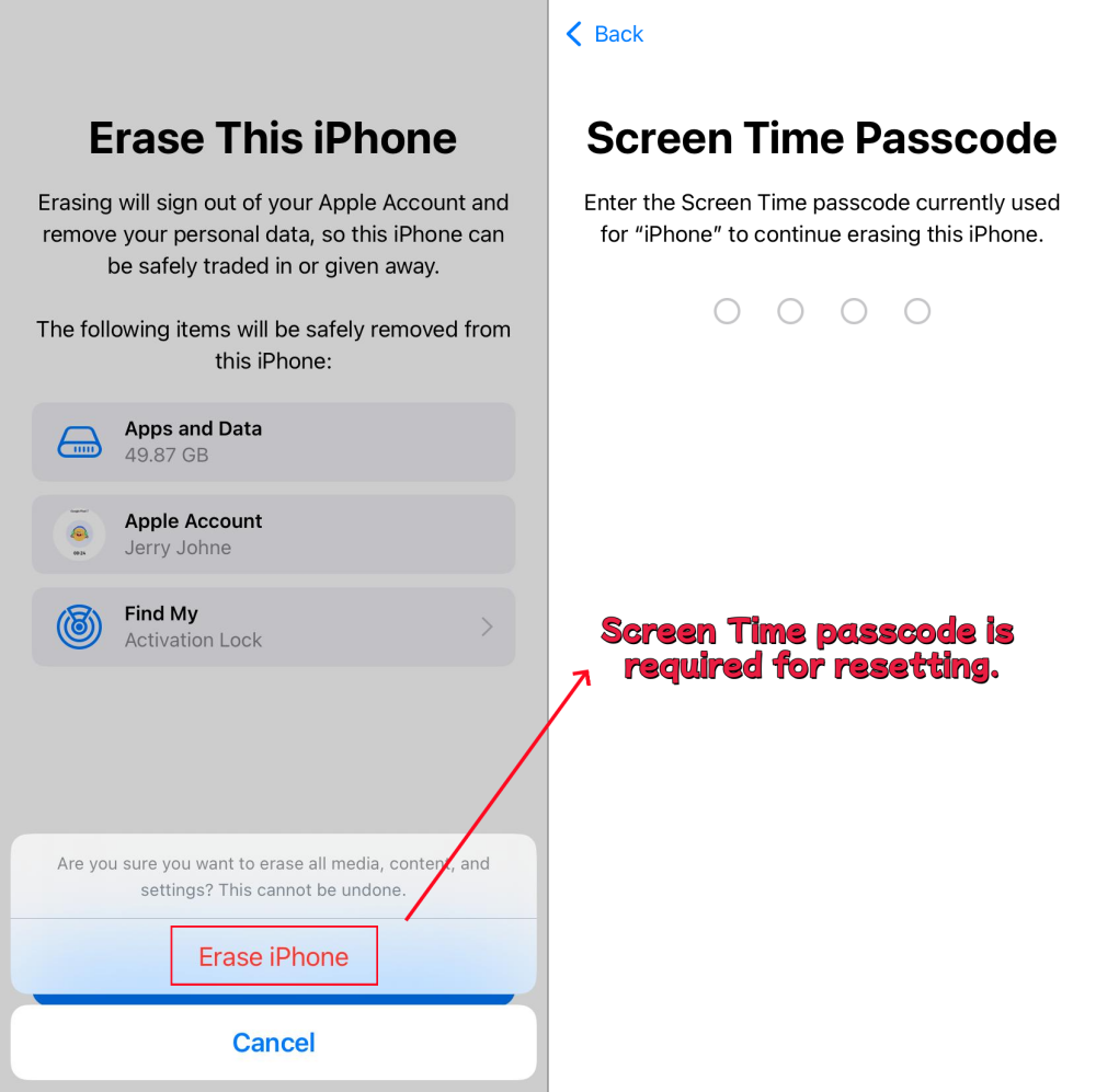 prevent child from resetting iPhone