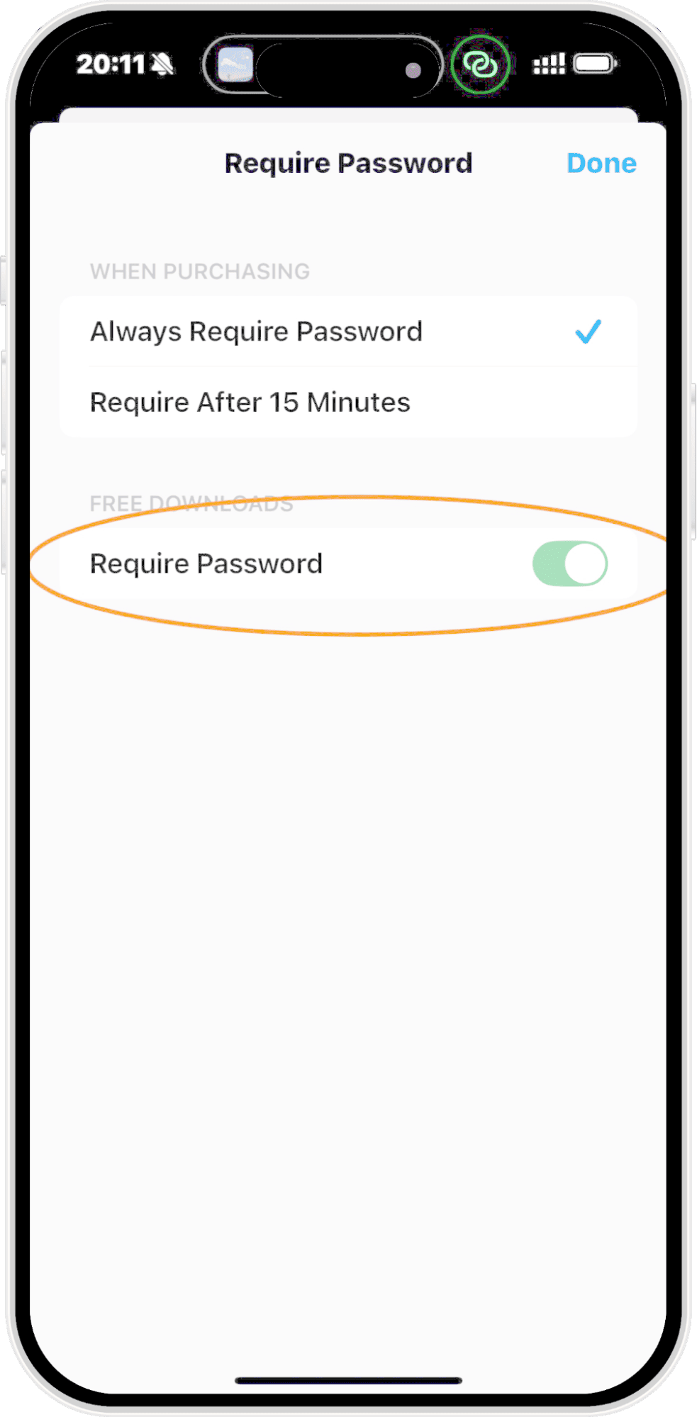 require password