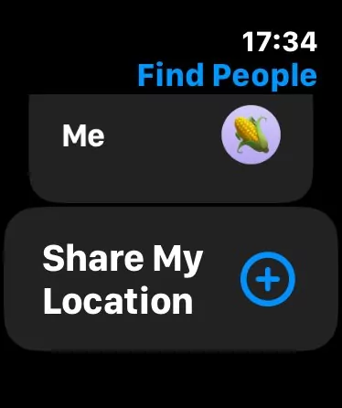share location on Apple Watch Find People