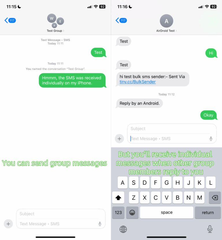 why are my group messages coming in separately iPhone