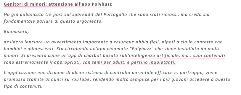 PolyBuzz Reddit post