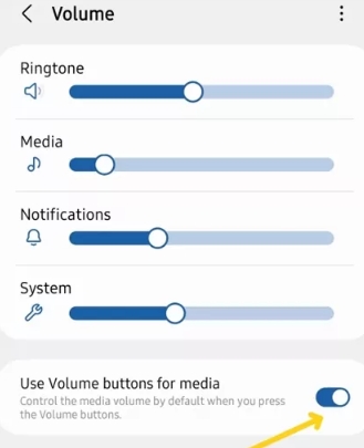 Step 2-set to use volume buttons for media