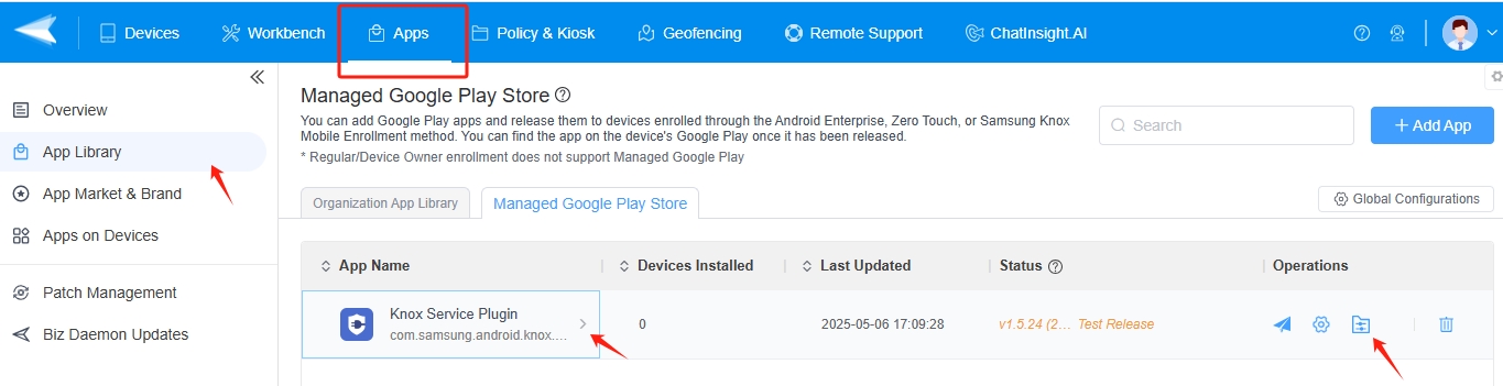 Via managed Google Play