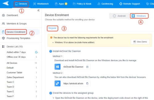 windows device enrollment
