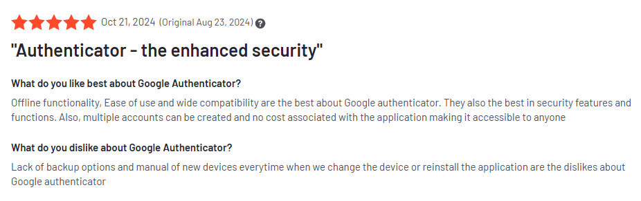 Google Authenticator review