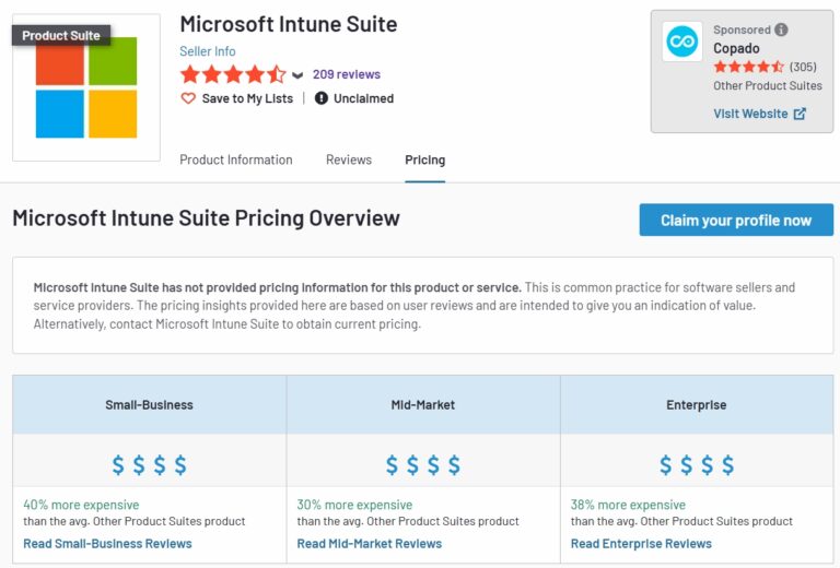 microsoft intune on G2