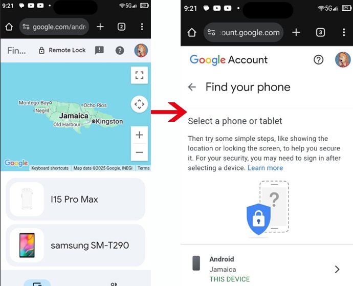 Sign in with the Google account