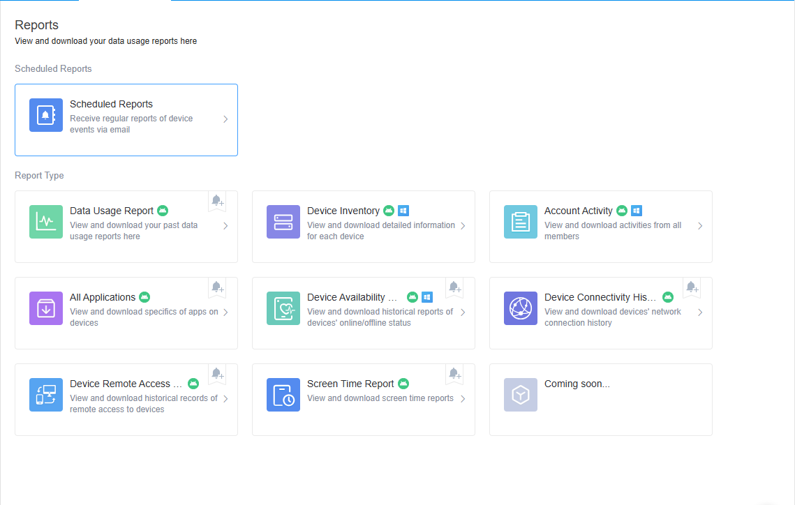 check data usage reports