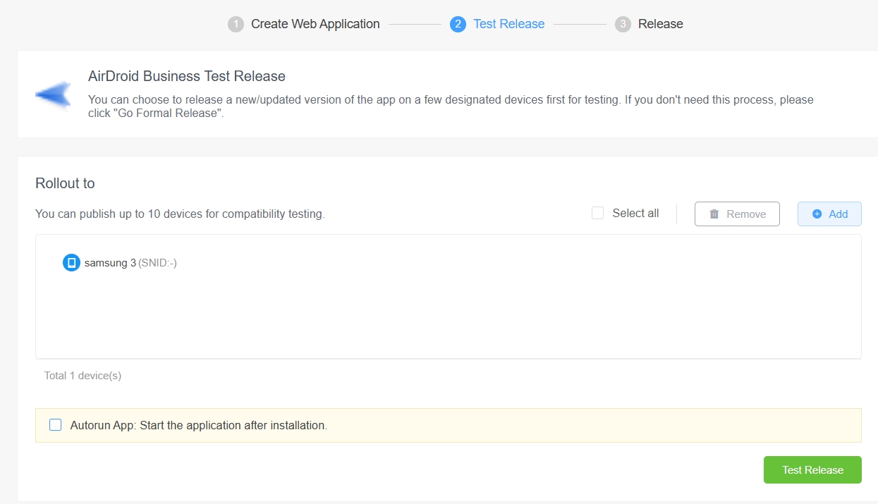 roll out web app