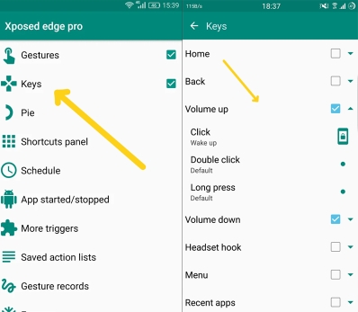 use Xposed Edge Pro to configure your Android device buttons small