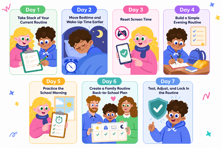 7-day back-to-school routine reset plan