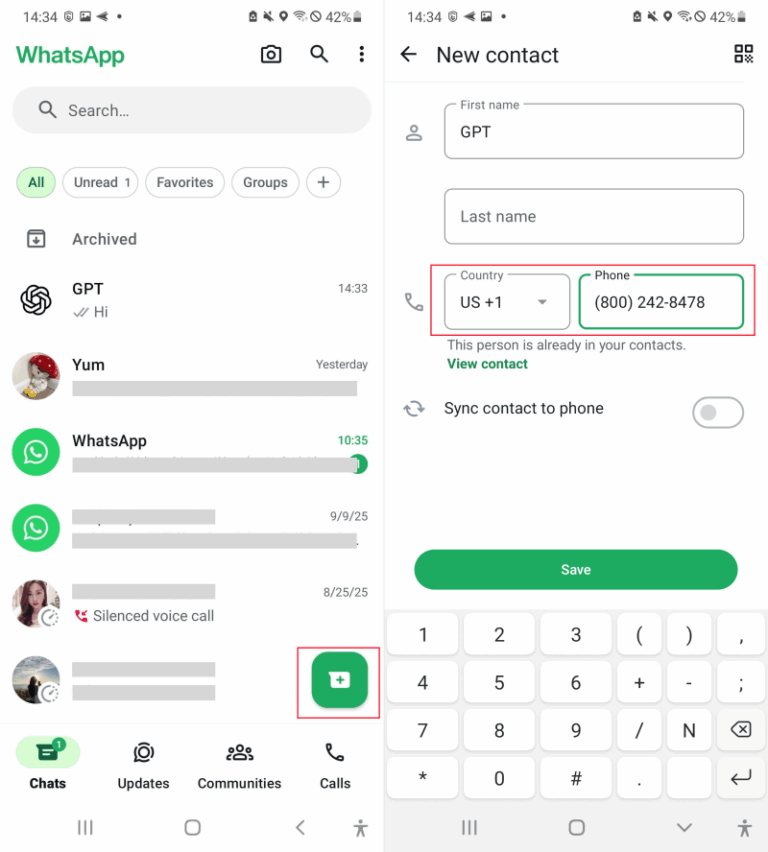 add ChatGPT WhatsApp official number