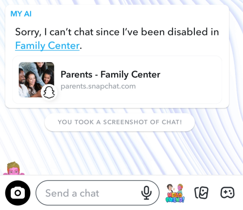 what happens after disabling My AI
