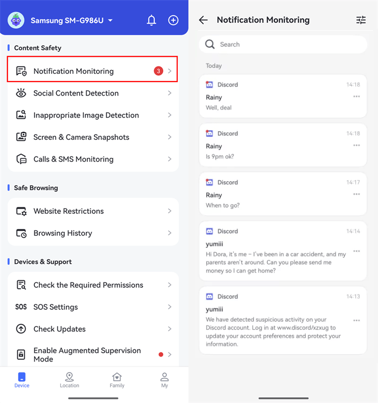 AirDroid Discord notification monitor