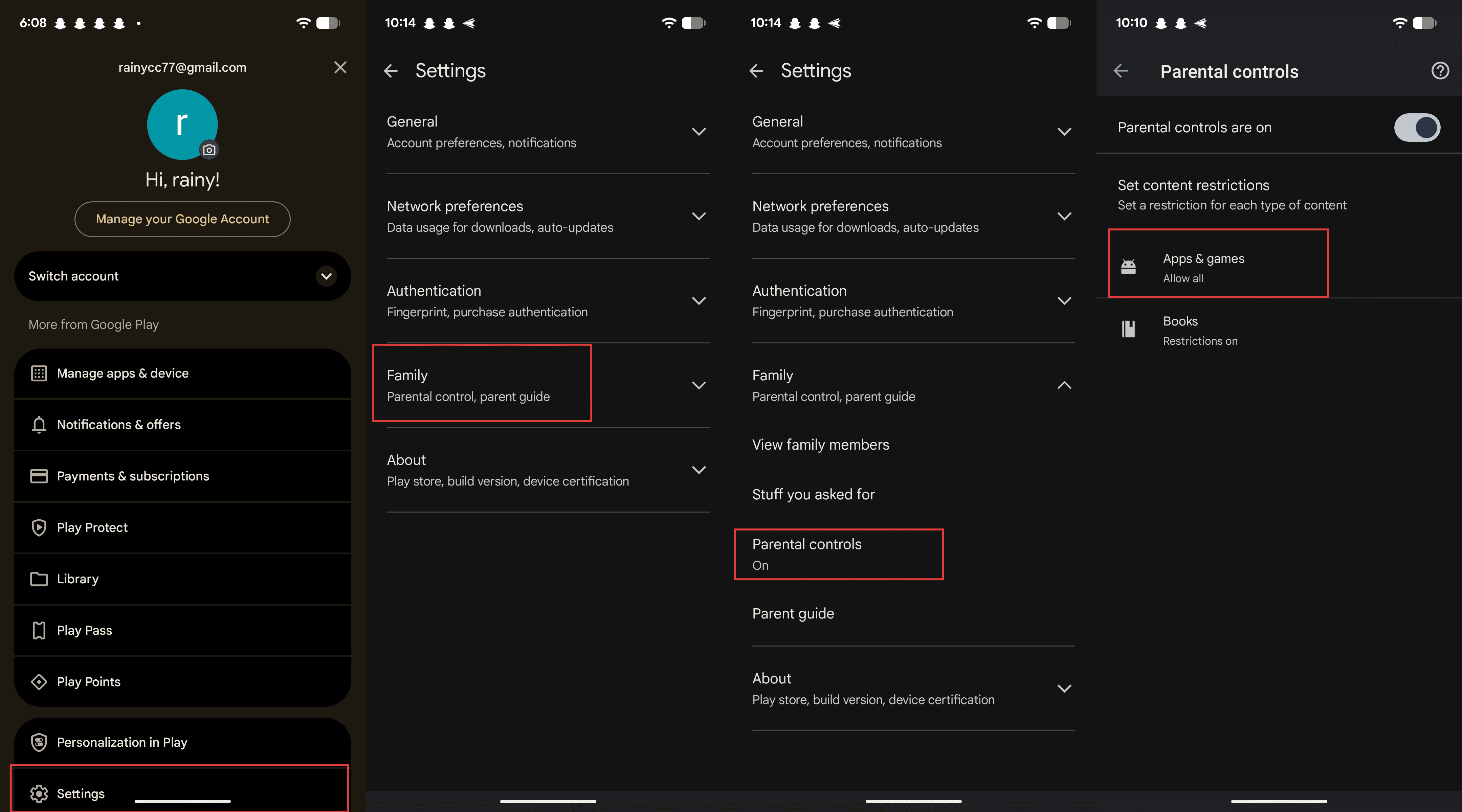 Android Built In Parental Controls Setting