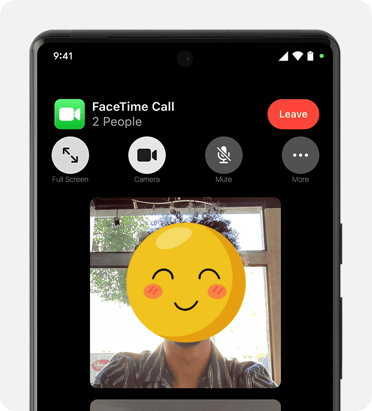 android user start facetime call