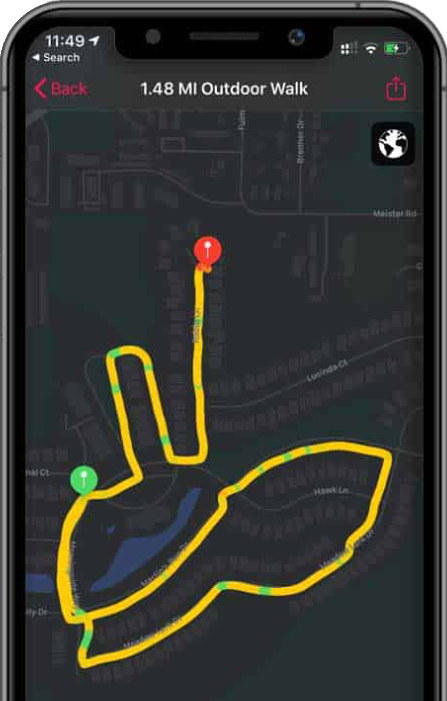 Apple fitness location track