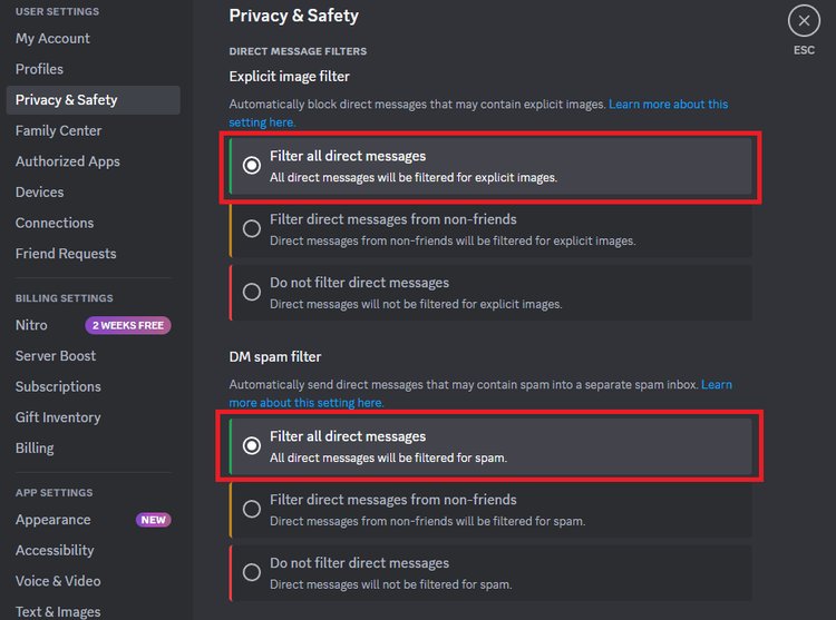 block discord sexting