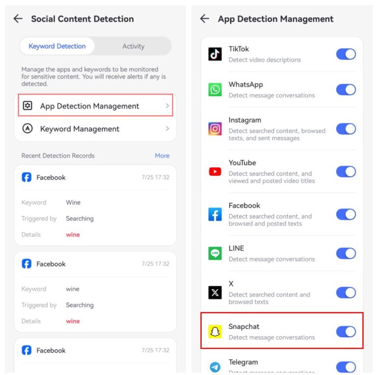 block inappropriate content on snapchat